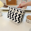 Easy Access Make Up Pouch Lightweight Premium Designer Cotton Makeup Toiletry Cosmetic Beauty Bag with Zipper
