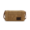 Water-resistant Simple Easy Access Zipper Designer Durable Logo Customize Canvas Travel Makeup Cosmetic Bag