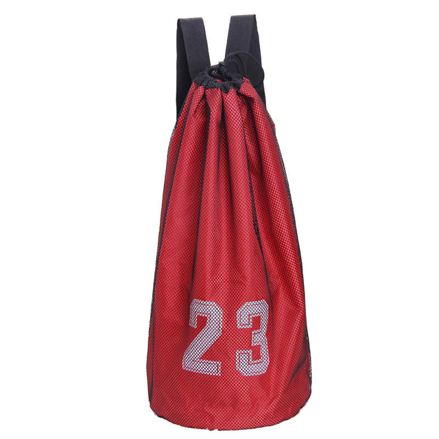Polyester Drawstring Backpack Football Team Basketball Bag Women 2 Balls Sotrage Organizer Drawstring Sports Bag
