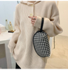 Wholesale Luxury Stripes Houndstooth Cosmetic Bag Zip Up Toiletry Travel Pouch Makeup Bag