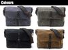 Stylish Vintage Heavy Duty Waterproof Waxed Canvas Men Messenger Shoulder Cross Body Bag