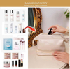Large Women Double Layer Makeup Bag Custom Pu Leather Cosmetic Organizer Double Layer Cosmetics Storage Toiletry Bag