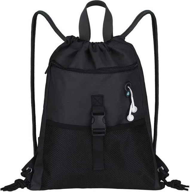 Factory Cheap Price Large Portable Polyester Outer Space Travel Lightweight Sport Advertising Drawstring Backpack Bag