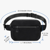 Custom Black Fanny Pack with Logo Waterproof Crossbody Fanny Pack for Men Women Fashion Waist Pack for Outdoor Traveling Running