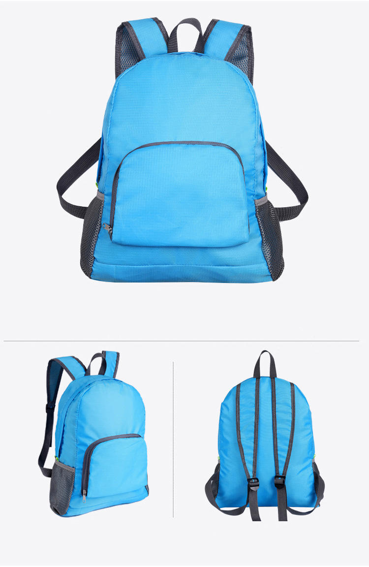 Waterproof portable lightweight foldable water resistant durable hiking custom logo camping travel backpack for Men Women