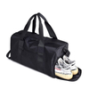 Portable Wholesale Design Waterproof China Factory Made Shoe Compartment Black Travel Duffle Bag Manufacturers