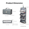 Fashionable Roll Up Eco Friendly Cosmetic Toiletries Storage Bag Pouches Unisex Bathroom Toiletry Bag with Hanging Hook