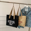 Fashion Shoulder Bag College Student Messenger Bag Cotton Canvas Handbag Casual Tote Crossbody