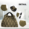 Designer Custom Log Quilted Puffer Bag for Women Customized Soft Puffy Tote Handbag