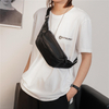 High Quality PU Leather Black Men Fanny Pack Waterproof Man Waist Bags Outdoor Bum Bag for Shopping