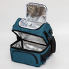 Heat Sealed Freezer Pack Lunch Bag Wholesale Insulated Marine Thermal Cooler Bag Two Compartments with Tableware Holder