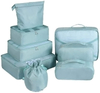 Packing Cubes 8Pcs Travel Cubes Set Foldable Suitcase Organizer Lightweight Pants Luggage Storage Bag Travel