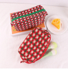 Woman Girls Travel Mini Knit Cosmetic Pouch Gift Bags Makeup Christmas Red Cosmetic Bag