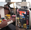 Car Front Seat Organizer with Table Holder Seat Back Protectors Kick Mats Toddlers Organizer for The Back Seat of The Car