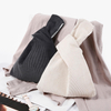 Simple Knot Tote Bag Japanese Style Corduroy Wind Wrist Bag Change Carry Bent Mobile Phone Key Knot Strap Bag