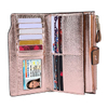 custom logo pu leather wallet women travel organizer wallet