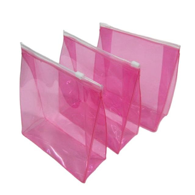 Wholesale waterproof transparent custom size makeup bag cosmetic pvc bag