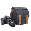 Wholesale Water Resistant Canvas Leather Small Camera Messenger Bags for Women Men Vintage Padded Camera Shoulder Bag