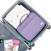 Purple Waterproof Polyester Hangable Cosmetic Bags Travel Toiletry Bag Makeup Organizer Make Up Storage Holder With Hanging Hook