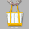 Cotton Reusable Open Top Canvas Thermal Insulated Tote Lunch Picnic Bag Cooler for Food with External & Internal Pockets