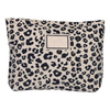 Travel Canvas Beige Leopard Personalised Makeup Cosmetic Bags Zippered Make Up Pouch Bag Skincare Toiletry Organizers