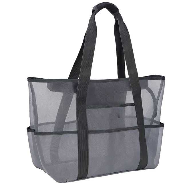 WELLPROMOTION NEW Custom Logo Reusable Shopping Bags Clear Shopping Bag Polyester Shopping Bag