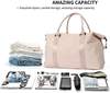 New Beige Travel Duffel Bag Sports Tote Gym Bag Shoulder Weekender Travel Bag for Women