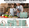 Large Lunch Box Soft Cooler Bag with Side Pockets Reusable Thermal Food Delivery Bag For Picnic Hiking Lunch Bags For Women