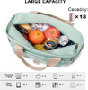 Large Lunch Box Soft Cooler Bag with Side Pockets Reusable Thermal Food Delivery Bag For Picnic Hiking Lunch Bags For Women