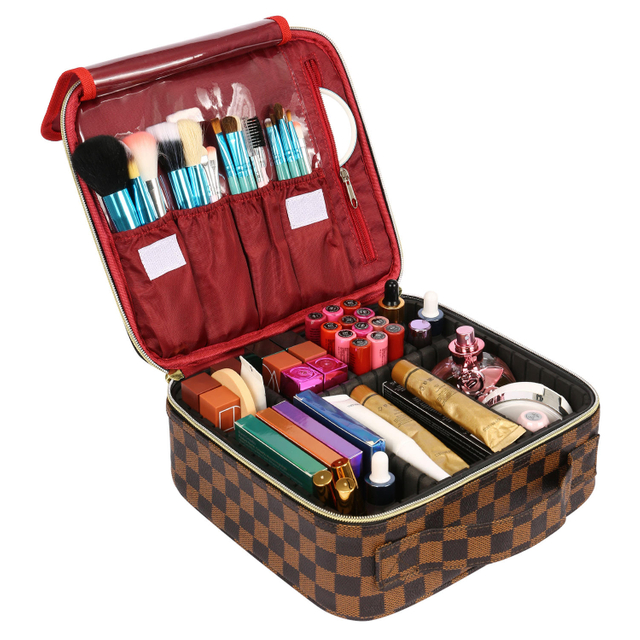 Amazon Fashionable Portable Cosmetics Storage Bag Dazzling High-end Party Multi-functional Makeup Bag