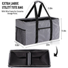 Large Space Durable Tote Bags with Custom Printed Logo outside Picnic Shopping Collapsible Utility Tote Bag