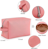 Portable Travel Cosmetic Bag PU Leather Toiletries Makeup Storage Organizer Makeup Holder Cosmetic Bag With Handle