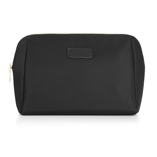 Unisex Black Nylon Cosmetic Bags Traveling Custom Make Up Bag Skincare Toiletry Organizer Makeup Zipper Storage Pouch