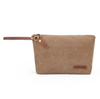 Customize Vintage Plain Canvas Makeup Cosmetic Pouch Zipiper Makeup Cosmetics And Jewelry Organizer with Logo