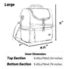 Leakproof Insulated Thermal Food Delivery Lunch Tote Cooler Bag for School Kids 2 Compartment Lunch Bag Office