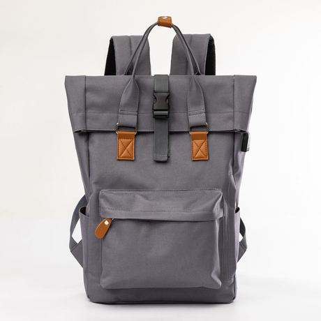 Custom logo back pack bags school travel laptop rucksack roll top closure college backpack for men