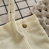White Corduroy Tote Bags Grocery Shoulder Bag Corduroy Handbags for School Shopping Work