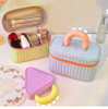 Promotional Multi Color Portable Stylish Good Price Puffer Purple Suka Seersucker Cosmetic Bag Women Makeup for Travel