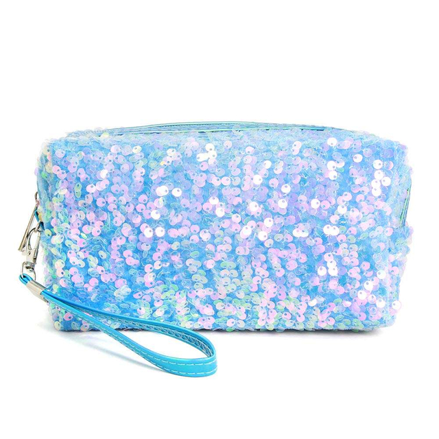 New Fashion Custom Sparkling Sequin Makeup Pouch Bag Multifunction Ladies Purse Gift Bag