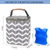 Custom Breast Milk Cooler Bag With Ice Pack Fits 4 Baby Bottles Up To 9 Ounce, Baby Bottle Bag For Nursing Mom Daycare