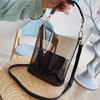 Custom 2pcs Clear Tote Handbags for Women Transparent Crossbody Shoulder Bag with Leather Pouch