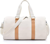 Canvas Weekender Duffle Bag Women Luxury Overnight Carry On Luggage Travel Beach Gym Tote Bag with Shoe Compartment