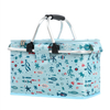 2024 Factory Custom Aluminum Alloy Foldable Picnic Tote Cooler Bags Insulated Collapsible Outdoor Picnic Basket Cooler Bag