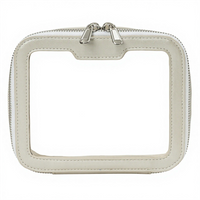 Large Capacity Waterproof Fashion Letter Pattern Travel Zipper Pouch Multifunctional Storage PU Leather Cosmetic Makeup Bag