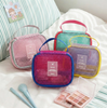 Small Mesh Mackeup Storage Bag Portable Makeup Organizer Cosmetic Bag Multi Color Optional