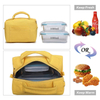 Small Canvas Insulated Aluminium Foil Thermal Lunch Cooler Bag For Kids Ladies