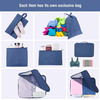 See Through Mesh Polyester Travel Luggage Organizer 7 PCS Packing Cube Bag Set With Shoe Bag And Laundry