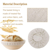 Custom Round Bread Proofing Basket Cloth Liner Natural Rattan Baking Basket Bowl Cover For Home Baking