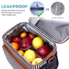 Leakproof Reusable Insulated Cooler Lunch Bag Office Work Picnic Hiking Beach Lunch Box Organizer with Adjustable Shoulder S