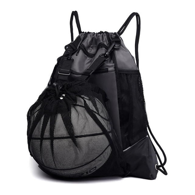 High quality mens outdoor sports workout durable drawstring backpacks multi pockets customized basketball backpacks